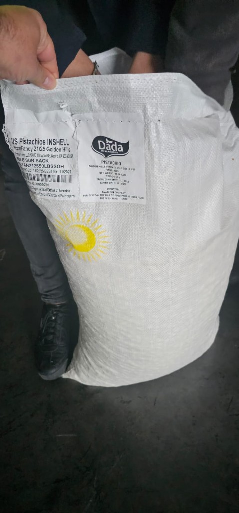 Dada Pistachio White Bag Label