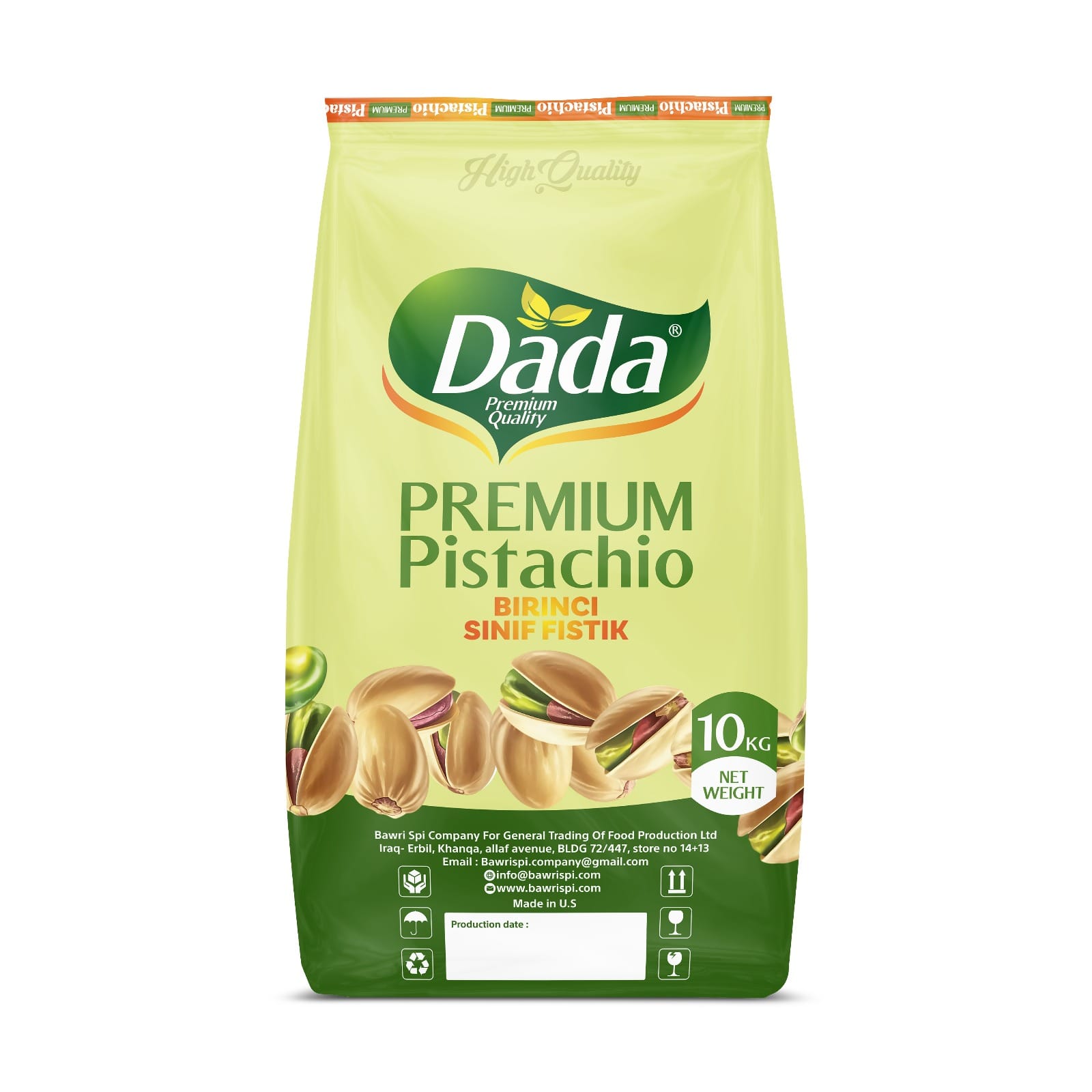 Dada Premium Pistachio 10KG