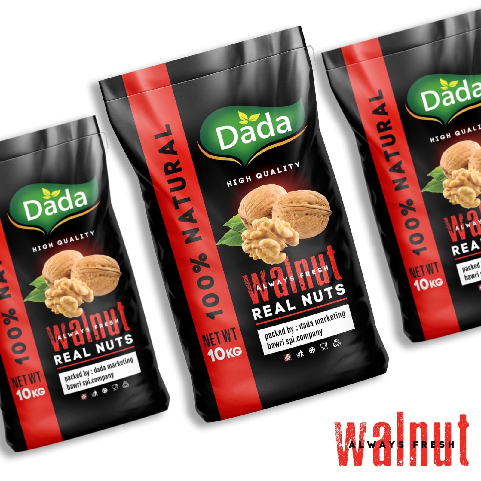 Walnut Natural Triple Pack